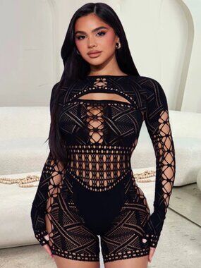 Midnight Web Luxe Bodysuit